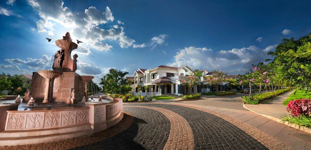 Luxury Villas in Bangalore by Nambiar Builders with Modern Amenities and Landscaped Gardens